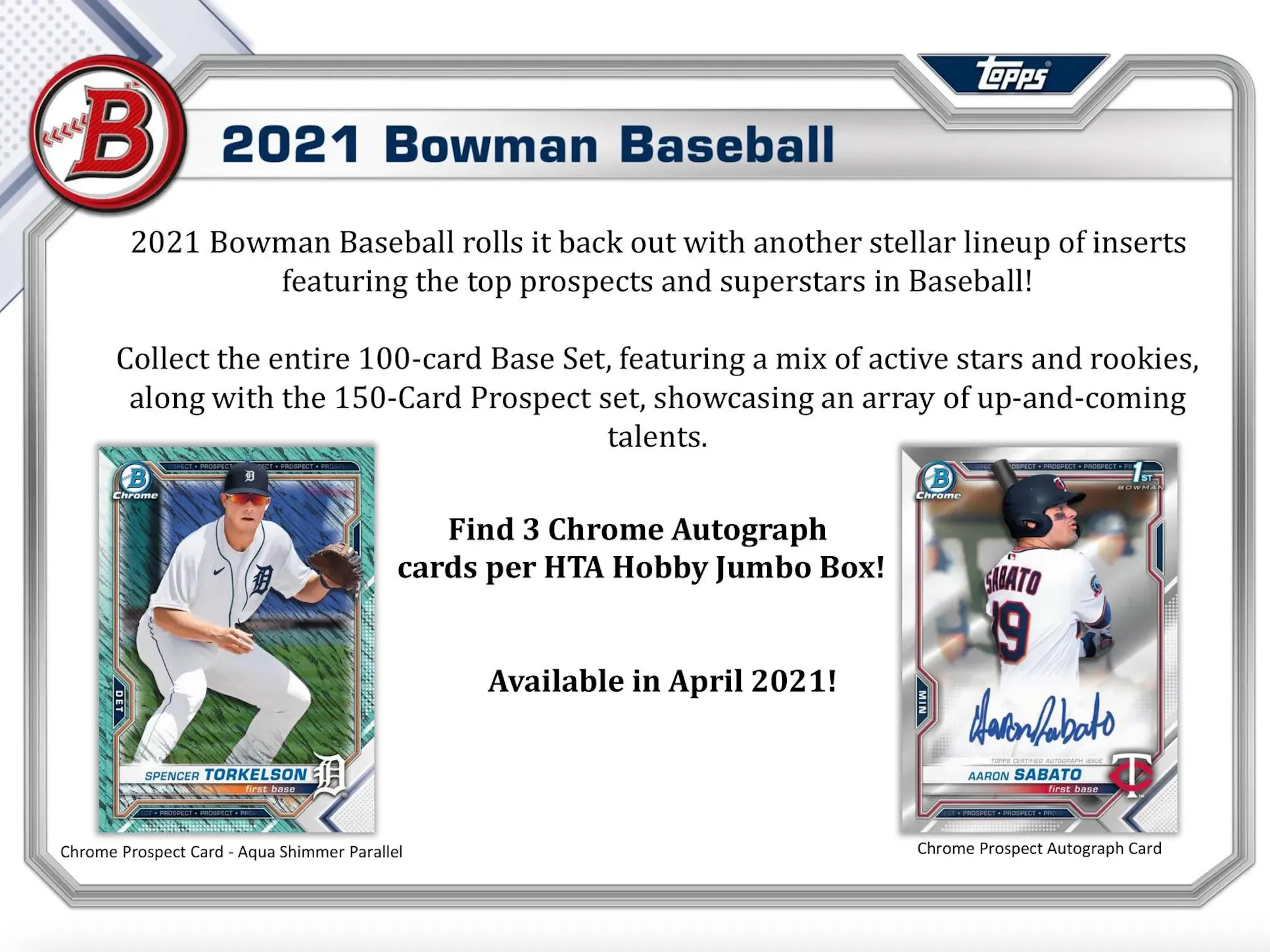 2021 Bowman Baseball Jumbo Box