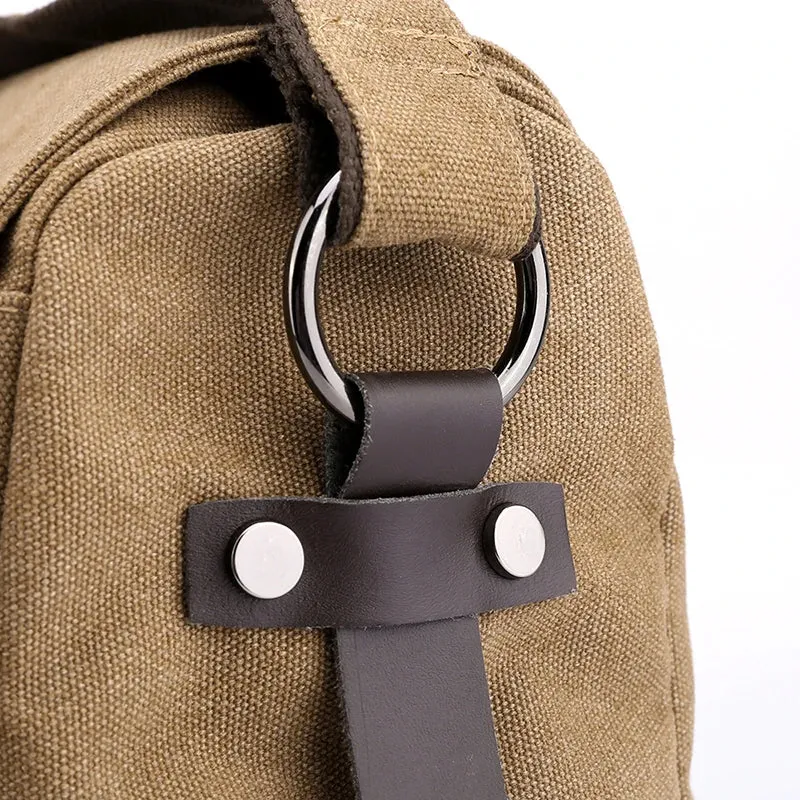 2025 New Vintage Men's Shoulder Bag – High-Quality Canvas Crossbody & Messenger Bag | Casual Business Handbag for Men