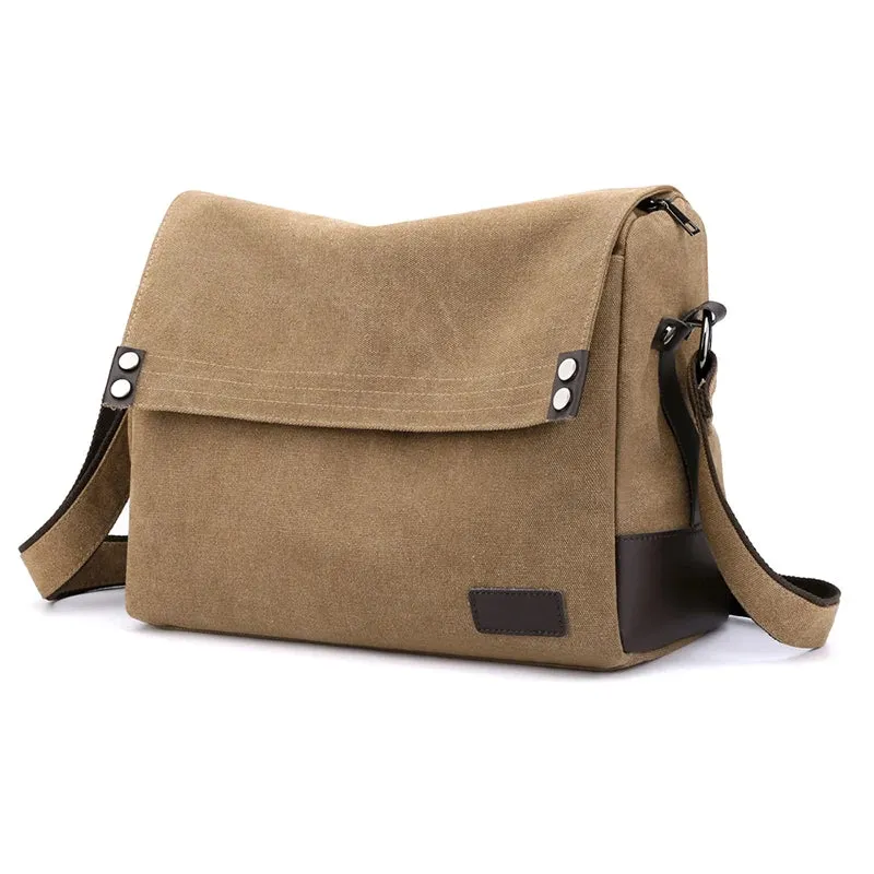 2025 New Vintage Men's Shoulder Bag – High-Quality Canvas Crossbody & Messenger Bag | Casual Business Handbag for Men