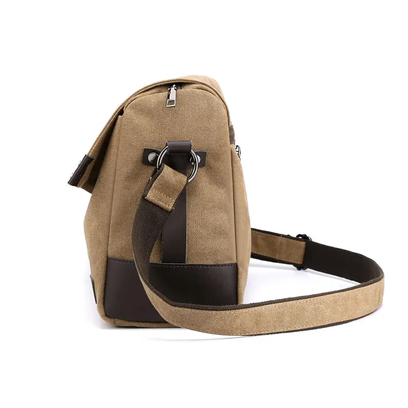 2025 New Vintage Men's Shoulder Bag – High-Quality Canvas Crossbody & Messenger Bag | Casual Business Handbag for Men