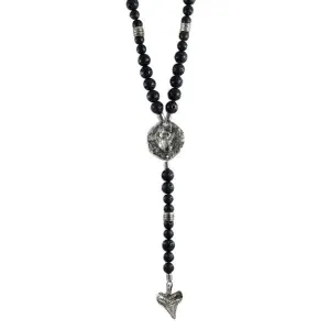 3 of a Kind Bead Combination Necklace with Phaistos Coin and Shark Tooth