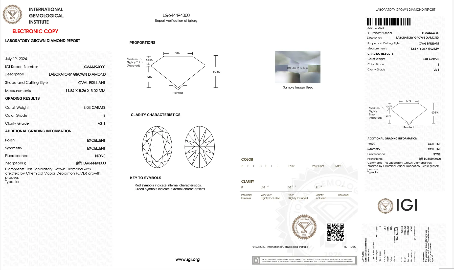 3.04 CARAT OVAL LAB DIAMOND