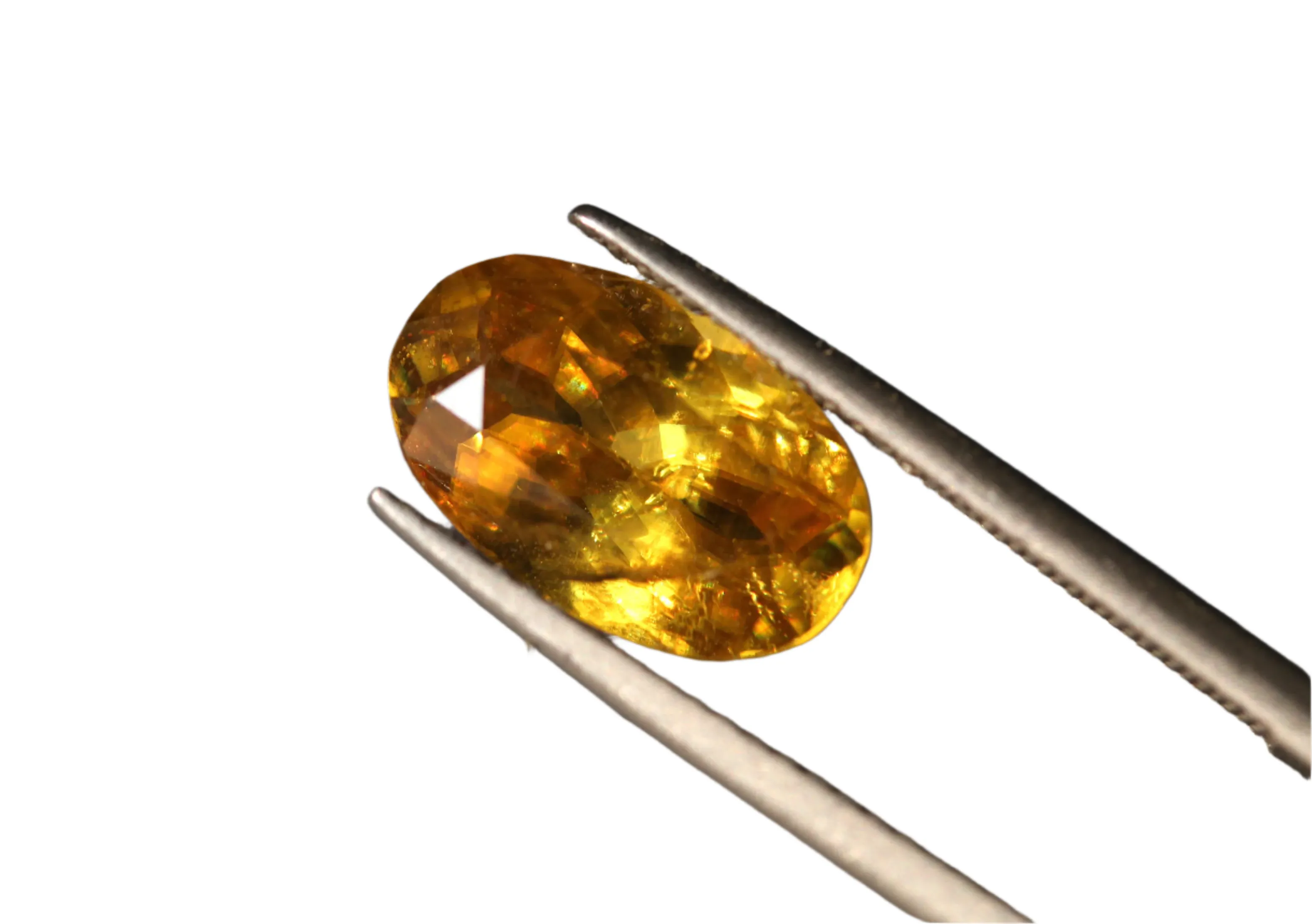 3.7 carats Oval Shape Natural Yellow Sphene / Titanite