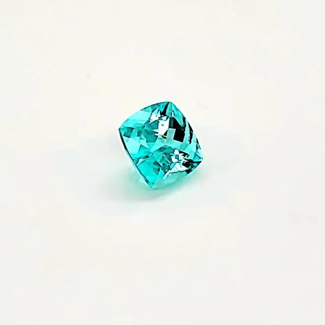 3.78ct Paraiba Tourmaline Neon Color Cushion Cut