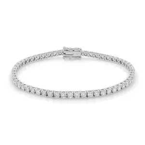 4 Pointer White Gold Diamond Tennis Bracelet