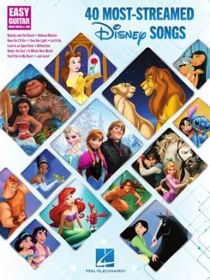 40 MOST-STREAMED DISNEY SONGS for Easy Guitar and TAB