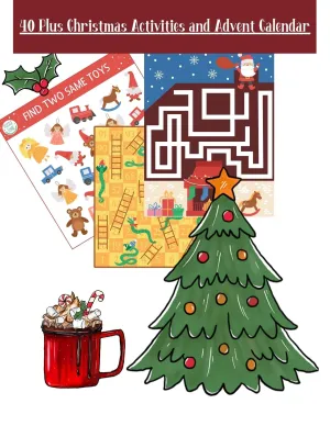 40   Printable Christmas Activity Sheets -  Template Link to Edit Background, Gift to child Music Sheet Bonus