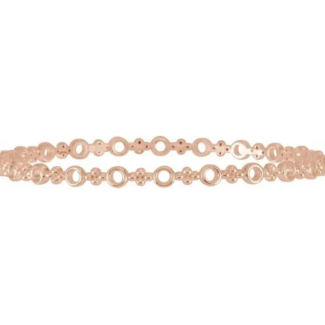 4.4 mm Thin & Petite Bangle 7" Bracelet