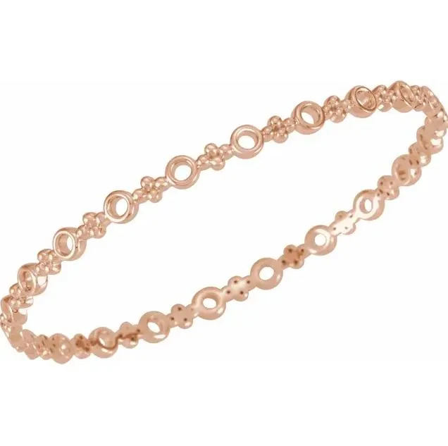4.4 mm Thin & Petite Bangle 7" Bracelet