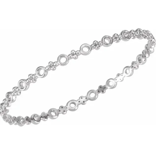 4.4 mm Thin & Petite Bangle 7" Bracelet