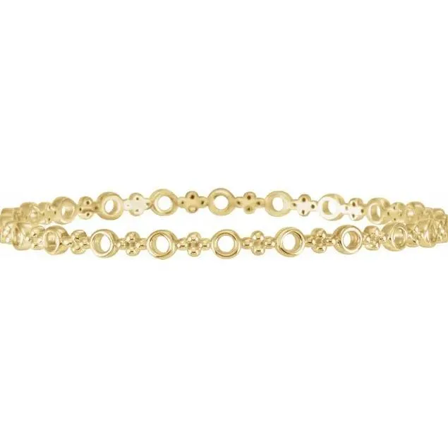 4.4 mm Thin & Petite Bangle 7" Bracelet