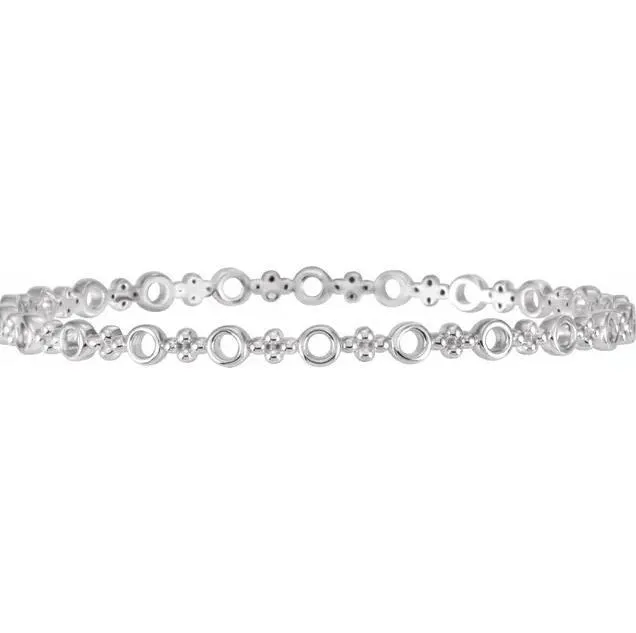 4.4 mm Thin & Petite Bangle 7" Bracelet