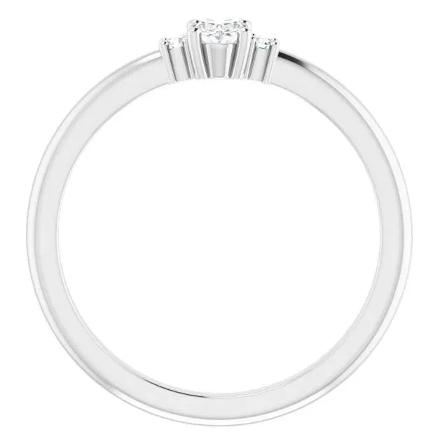 4x3mm Oval Lab-Grown Diamond Accent Ring