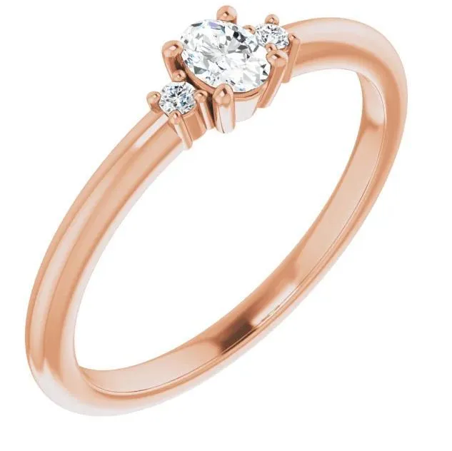 4x3mm Oval Lab-Grown Diamond Accent Ring
