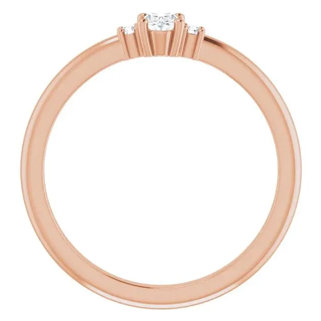4x3mm Oval Lab-Grown Diamond Accent Ring