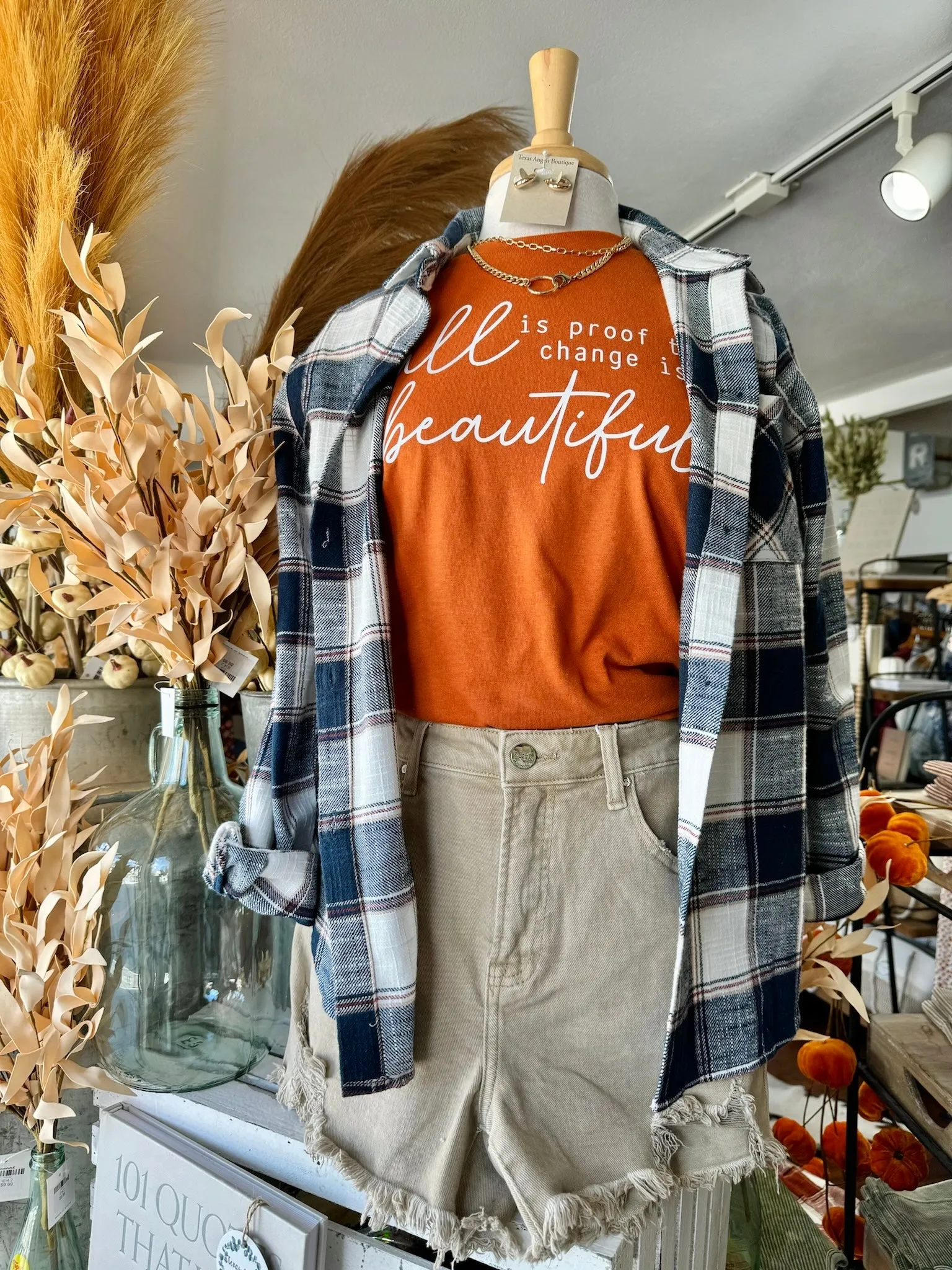 50% Off - Change Is Beautiful Fall Graphic Tee