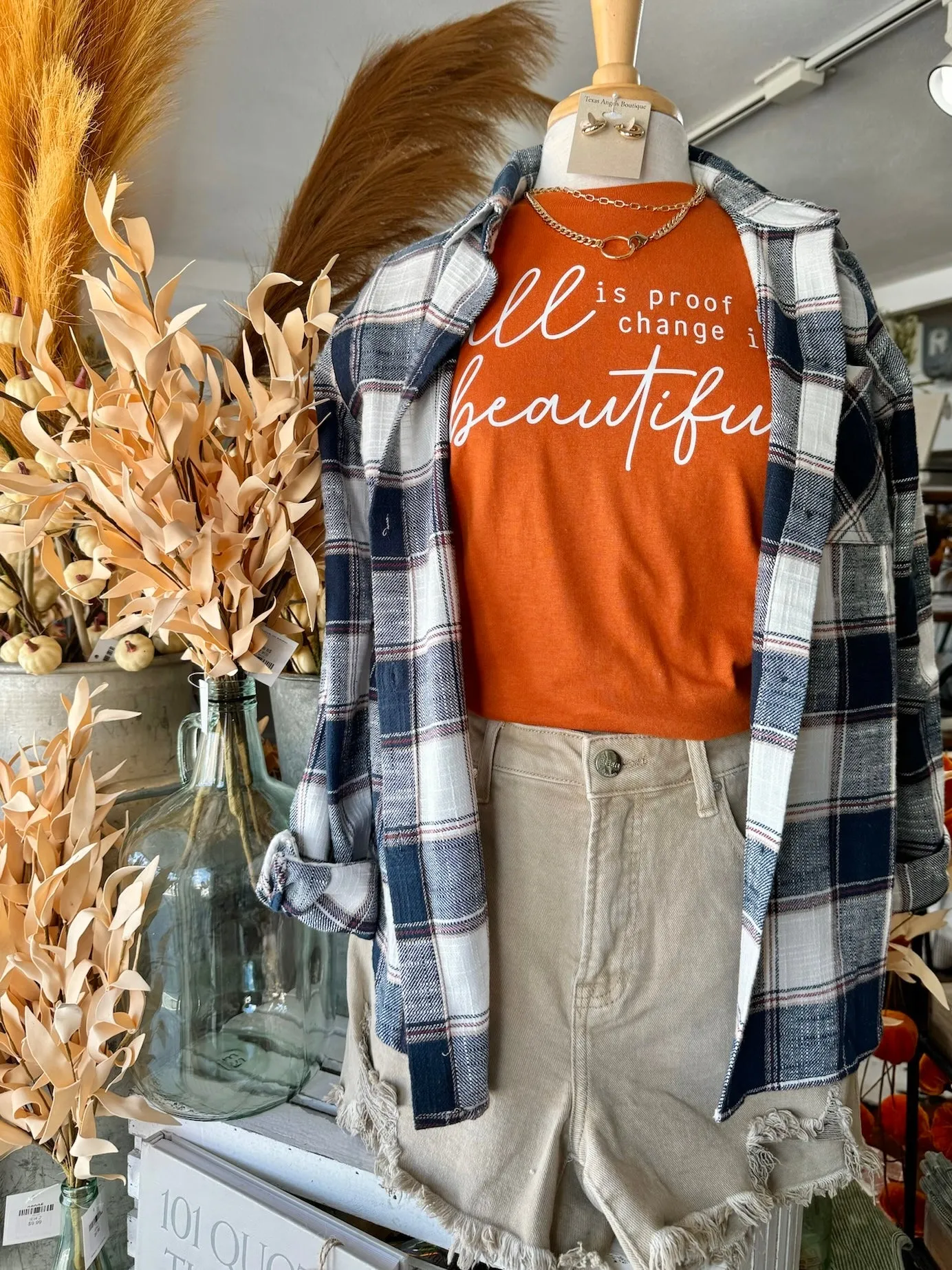 50% Off - Change Is Beautiful Fall Graphic Tee