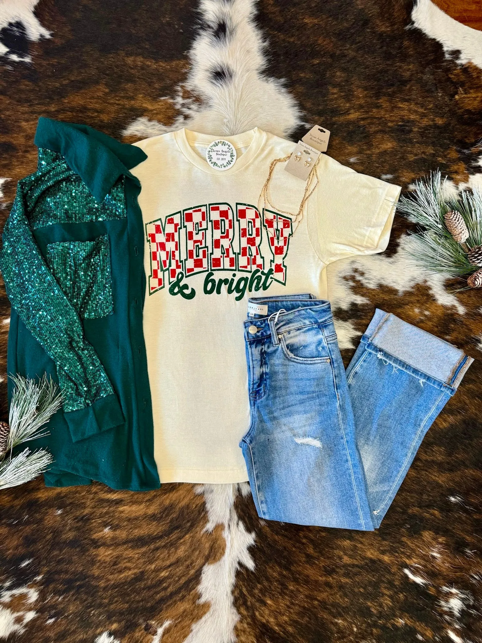 50% Off - Merry & Bright Graphic Tee