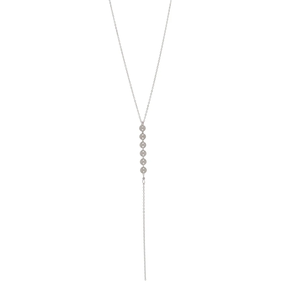 6 Tiny Multi-Disc Y-Drop Necklace