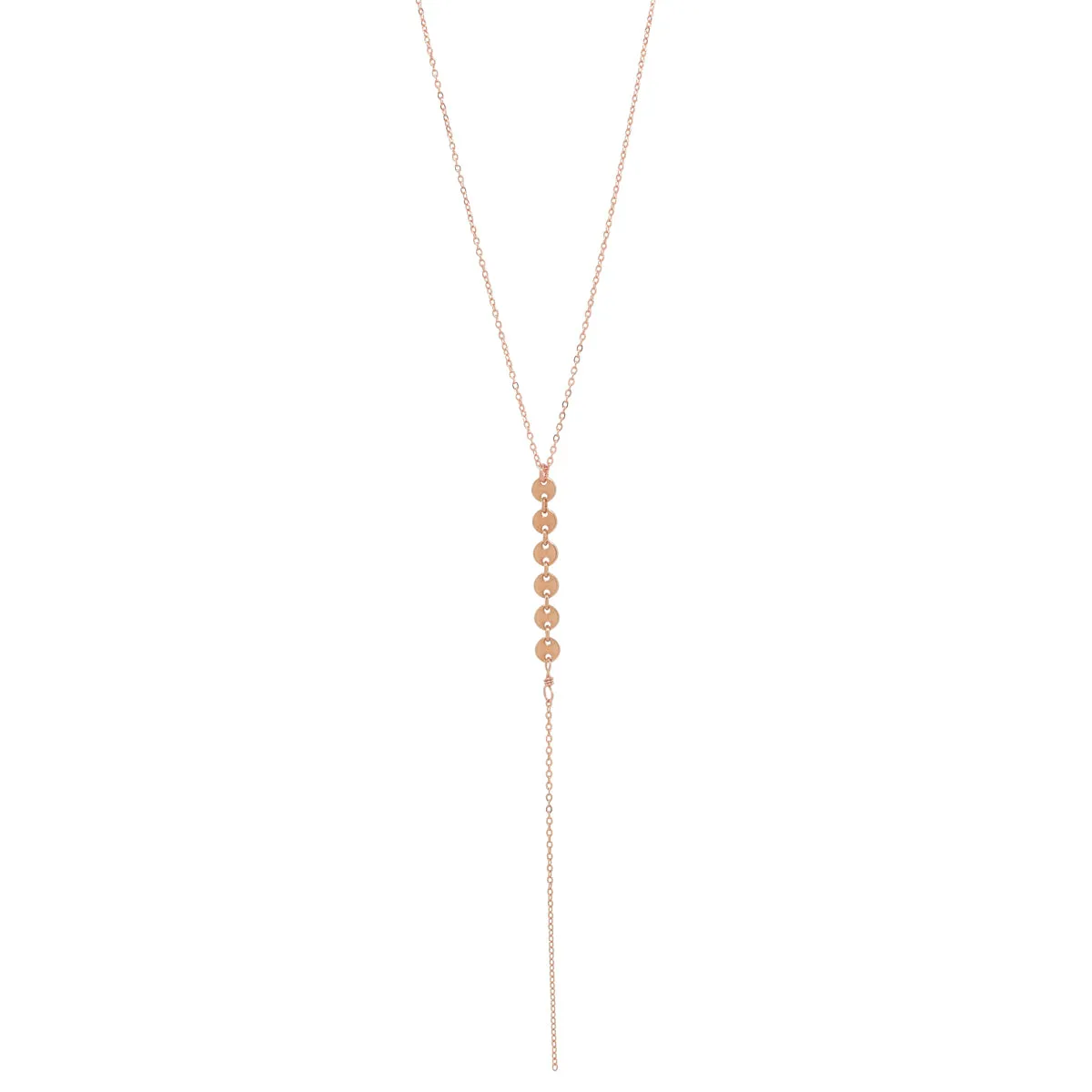 6 Tiny Multi-Disc Y-Drop Necklace