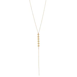 6 Tiny Multi-Disc Y-Drop Necklace