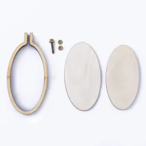 60*30mm oval (vertical) Mini Embroidery Hoop Lasercut Frame Cross Stitch Frame Tiny Embroidery Pendant Tiny Hoop diy Embroidery Pendant 1pcs