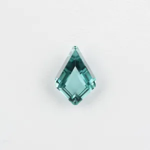 .91 Carat Light Blue Teal Double Cut Kite Tourmaline