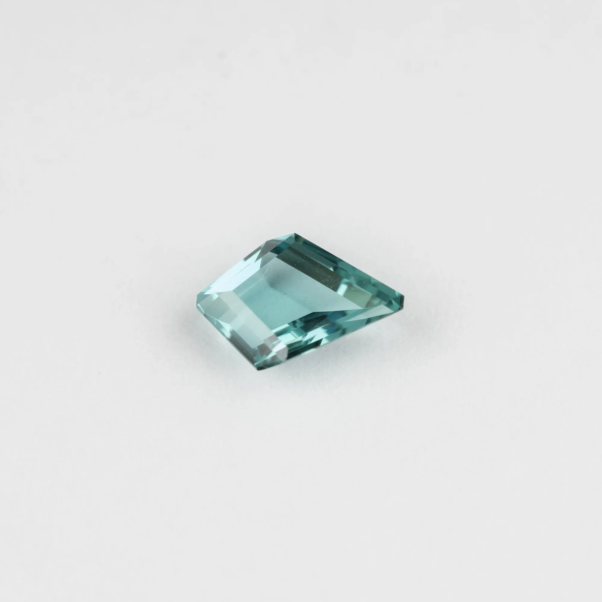 .91 Carat Light Blue Teal Double Cut Kite Tourmaline