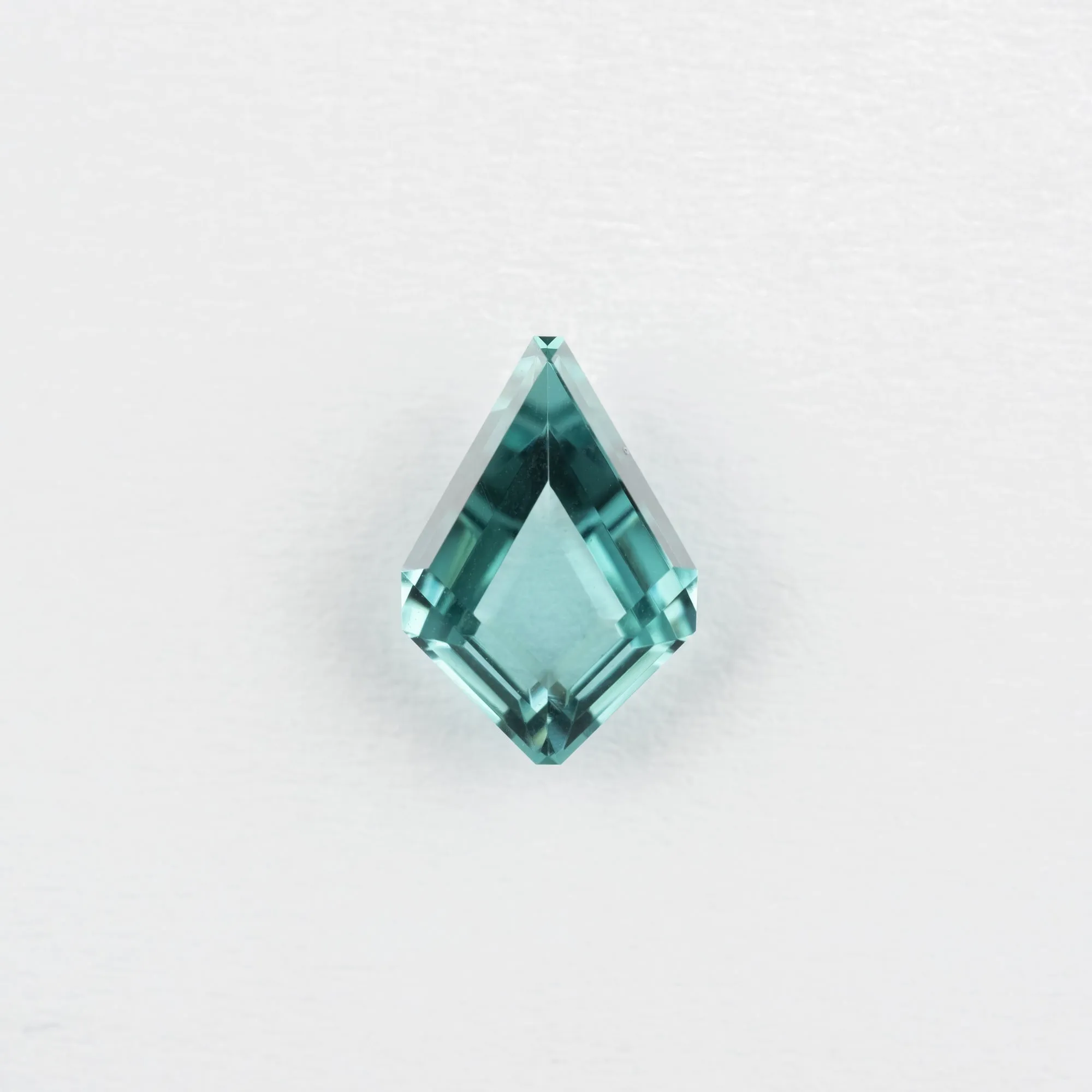 .91 Carat Light Blue Teal Double Cut Kite Tourmaline
