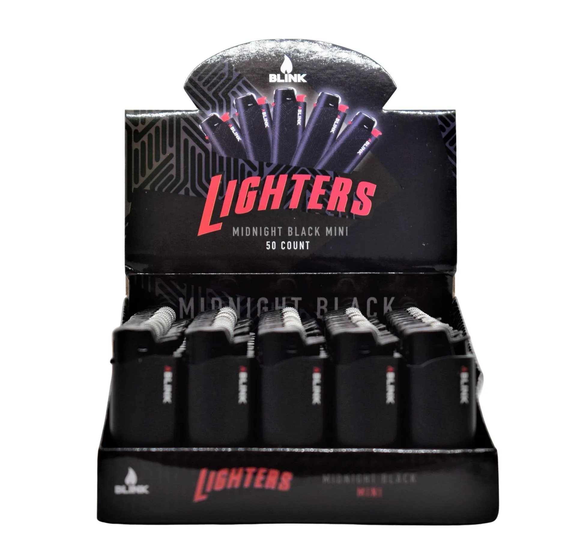 944 - Blink Midnight Black Mini Lighter - (50 Count Display)