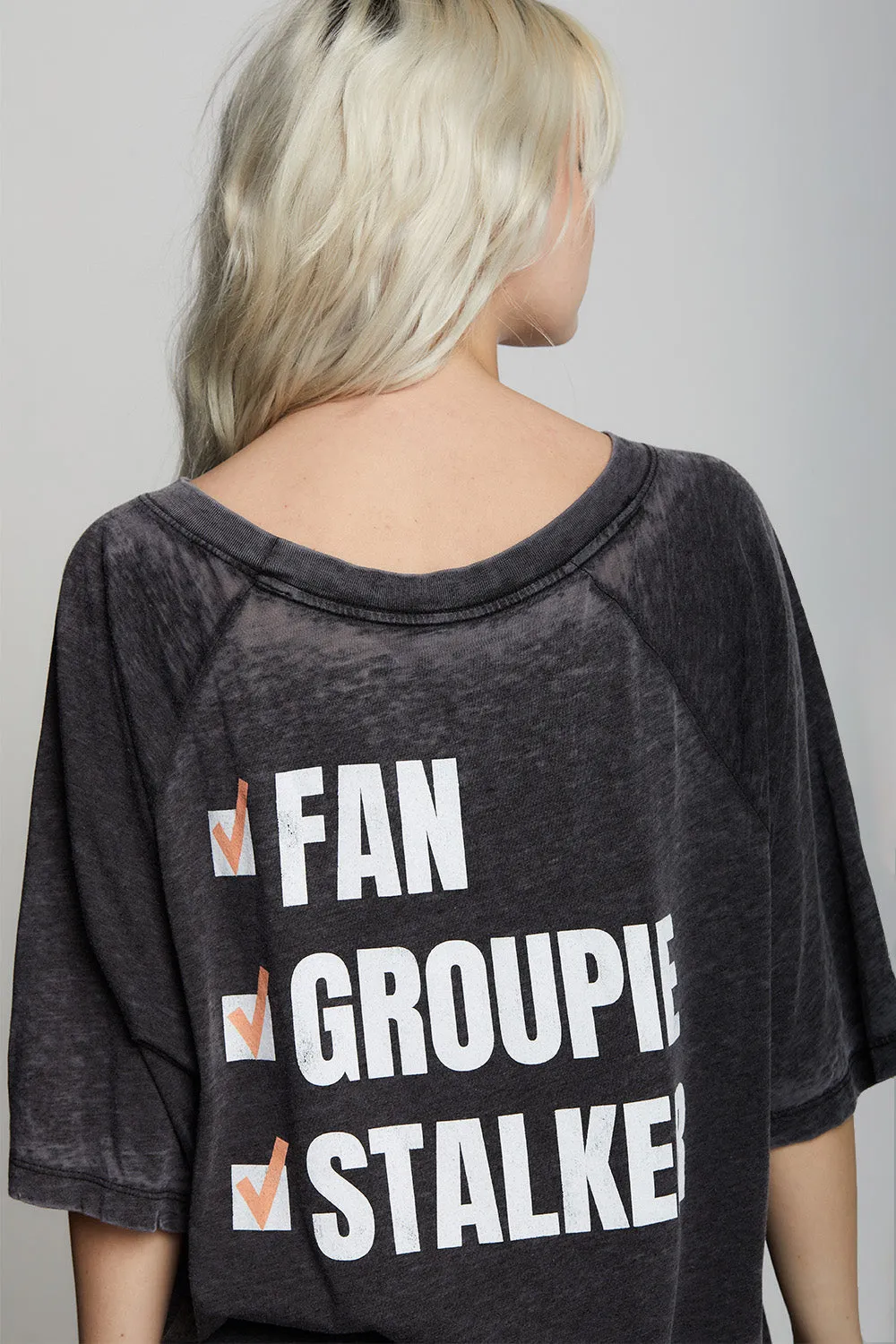 ACDC BOLT RAGLAN BURN OUT TEE