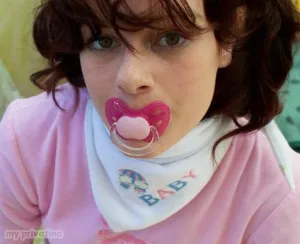 adult baby neckerchief with embroidery