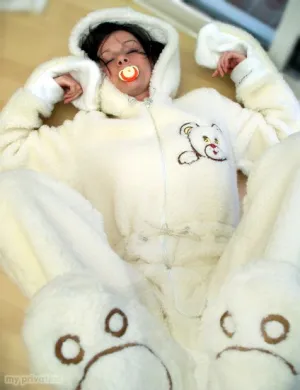 adult baby overall teddy bear deluxe 2.0