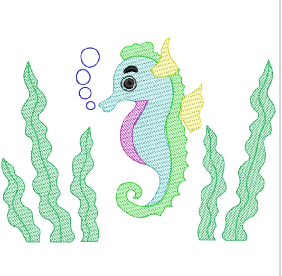 AGD 9912 Sketchy Seahorse