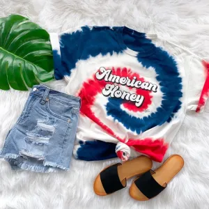 American Honey Tie Dye Americana Graphic Tee