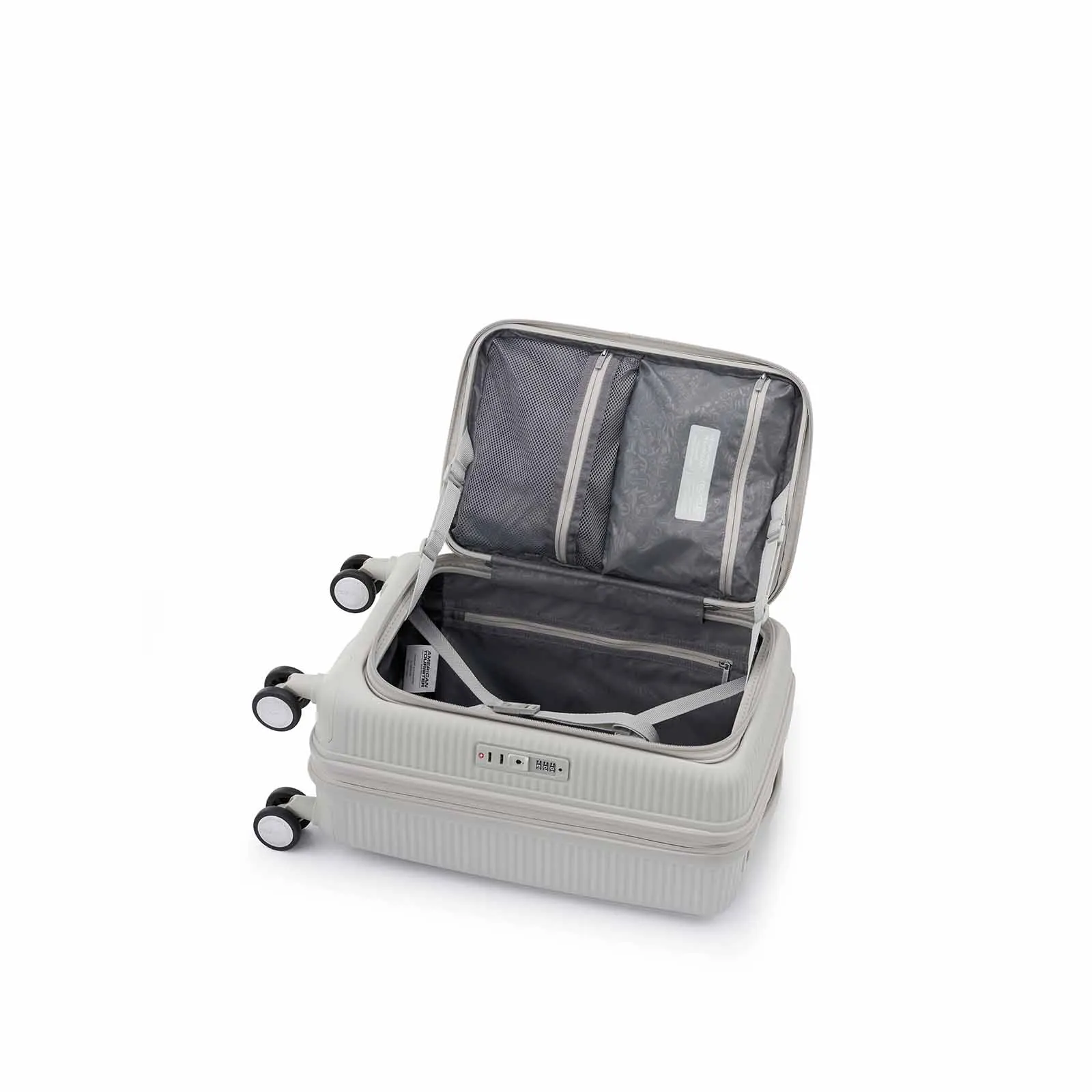American Tourister Curio Book Opening 55cm Carry-On Suitcase Cool Grey