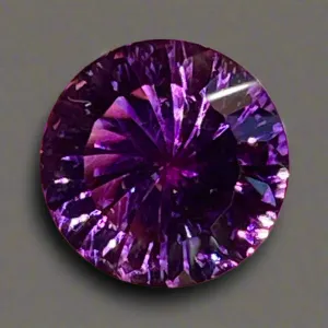 Amethyst, 8.60 carat Fantasy Portugese Cut, African, Red Flash, Lowest Price Ever.