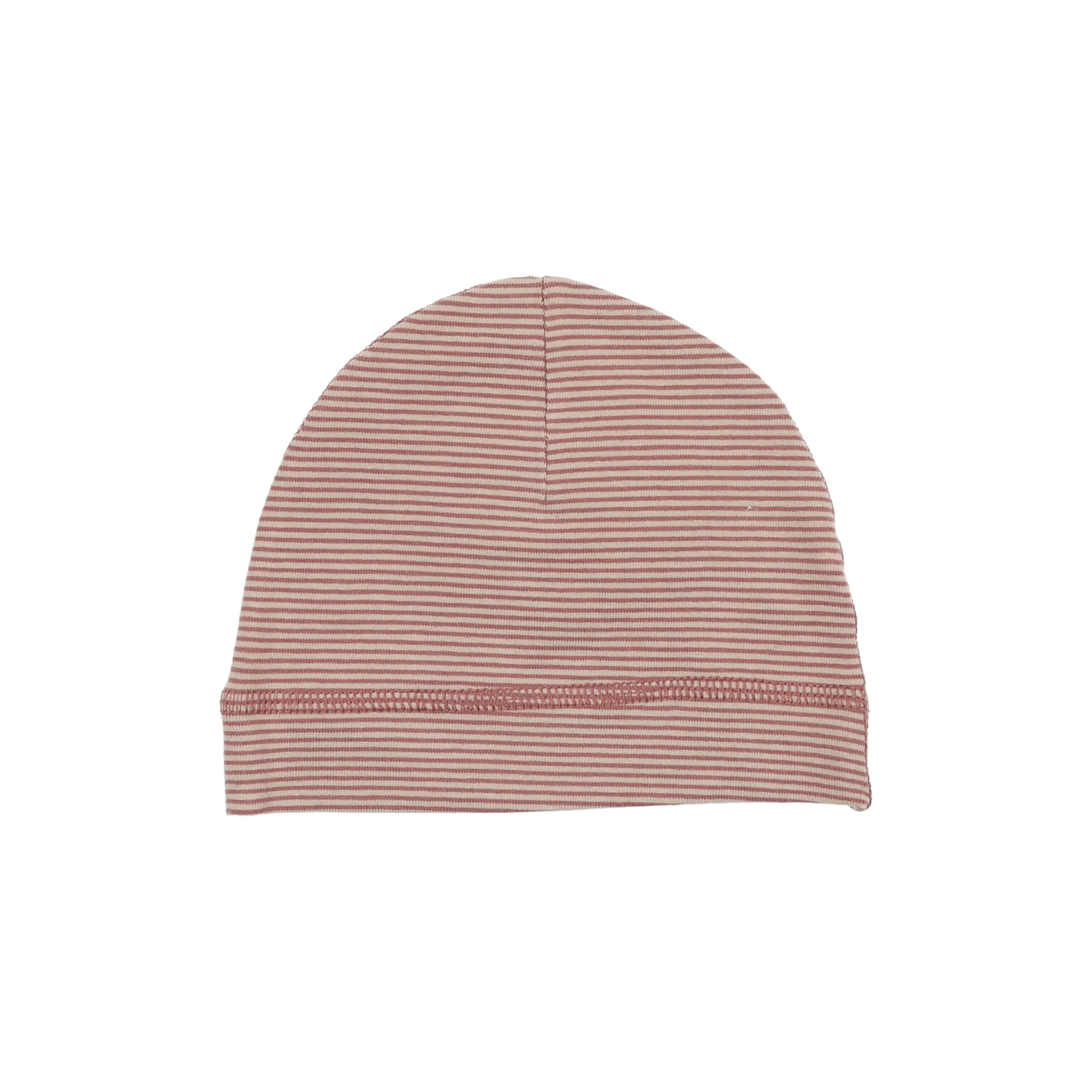 Analogie Tiny Stripe Beanie - Rosewood/Stone