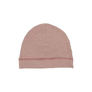 Analogie Tiny Stripe Beanie - Rosewood/Stone