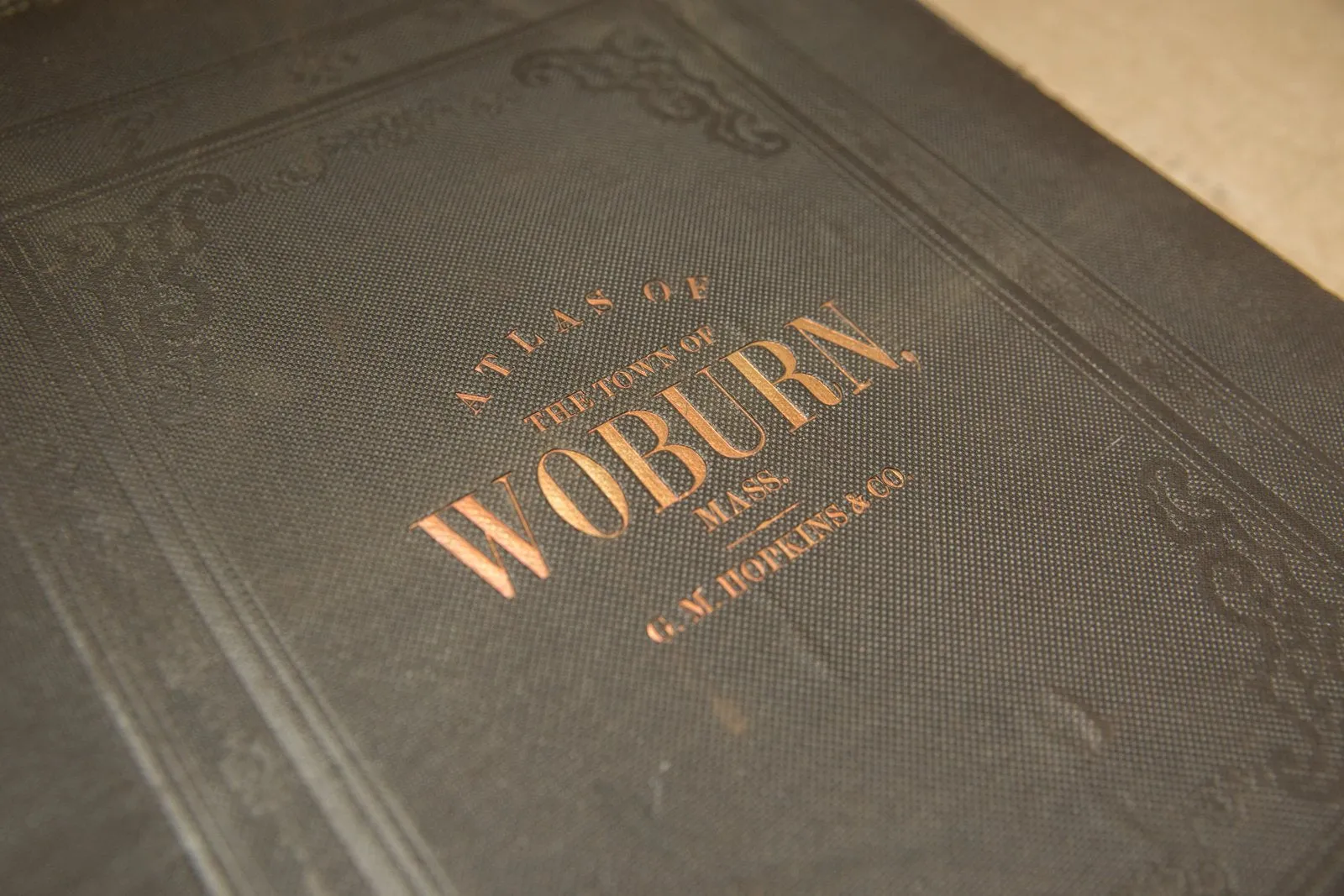 Antique Woburn Massachusetts Atlas Map Plate L
