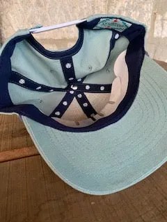 Aqua Spirit of the West Soul of the Wild Flat Brim Hat Cap with Pistols