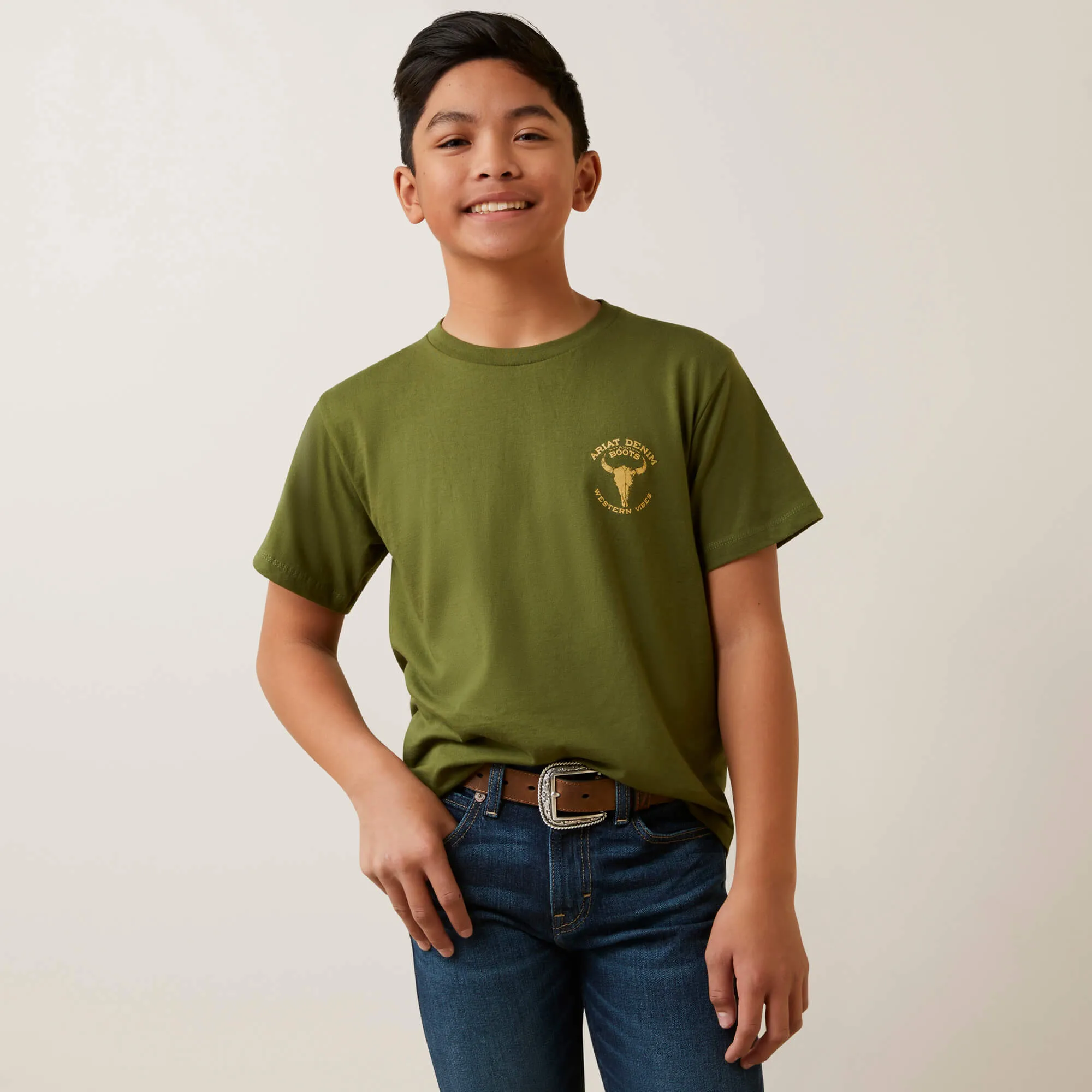 Ariat Boy's Bison Skull Tee