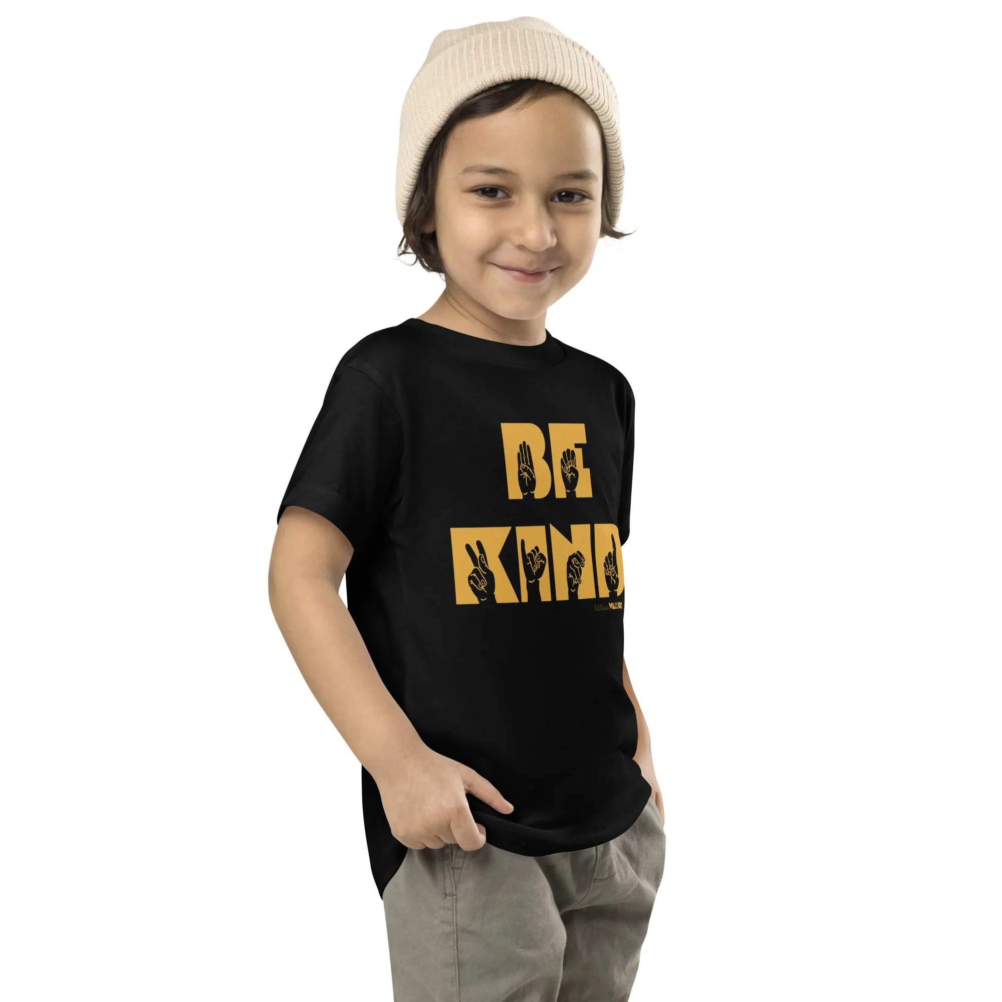 ASL Be Kind (Yellow Ink) Kids Tee