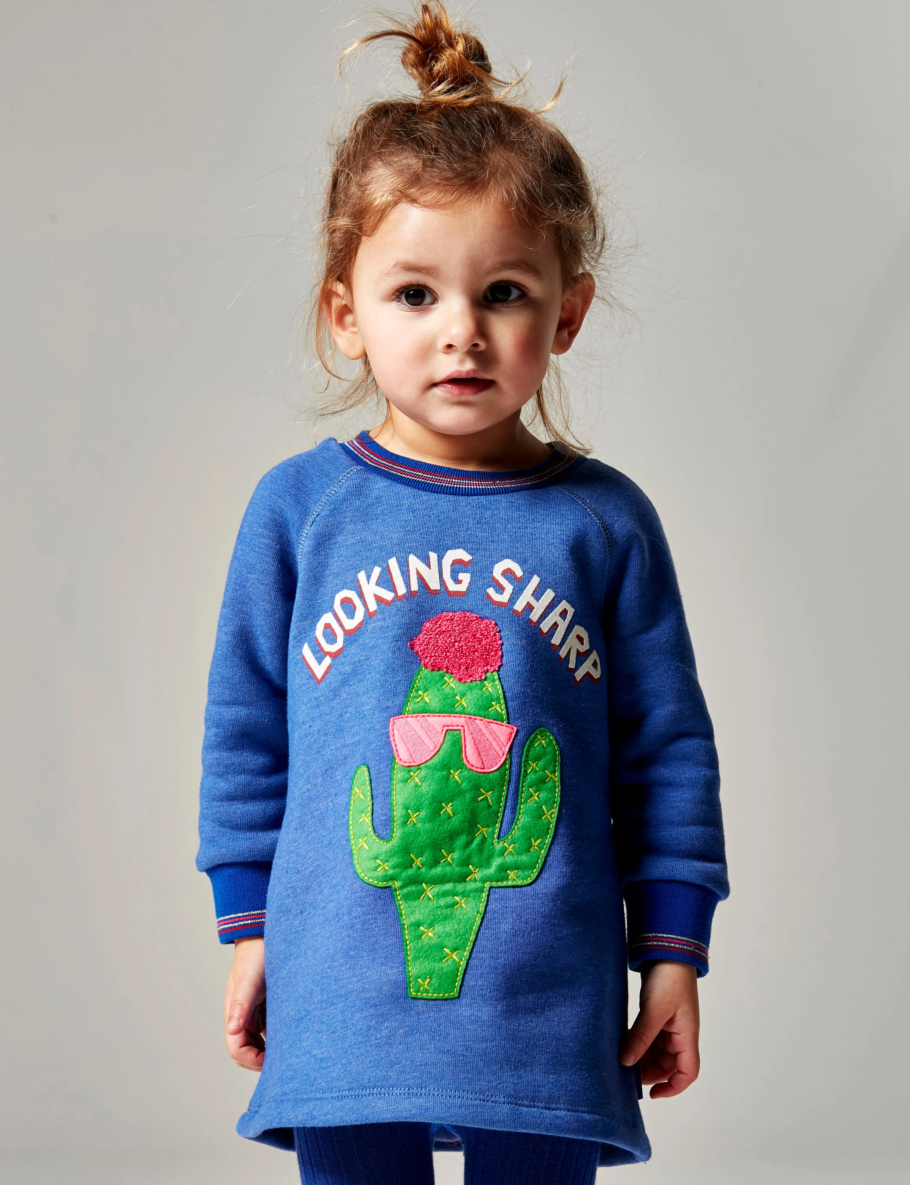 AW18 Oilily Girls Hippel Blue 'Looking Sharp' Blue Sweat Dress
