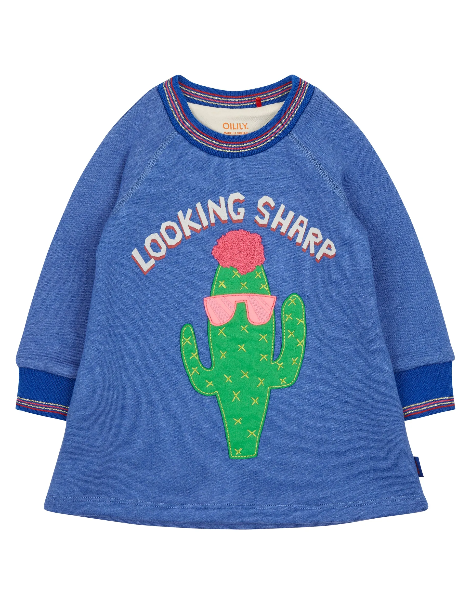 AW18 Oilily Girls Hippel Blue 'Looking Sharp' Blue Sweat Dress