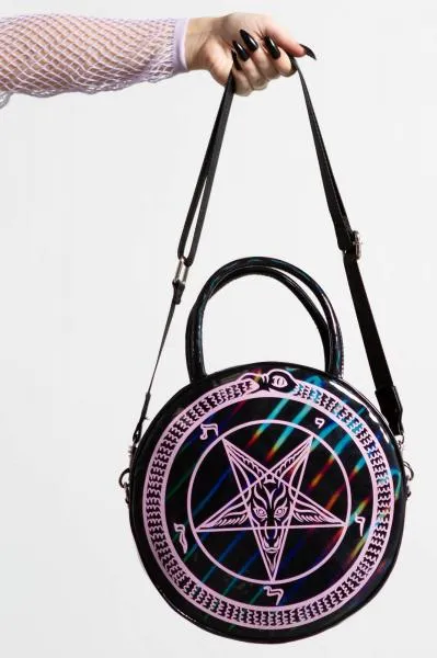 Baby Baphomet Handbag - Holographic Black