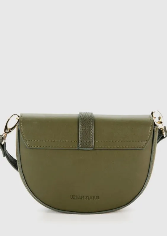 BARCELONA Buckle Detail Crossbody Bag ARMY