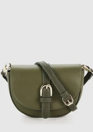 BARCELONA Buckle Detail Crossbody Bag ARMY