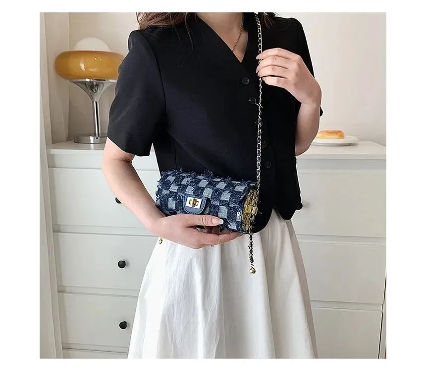 Barrel Denim Handbag