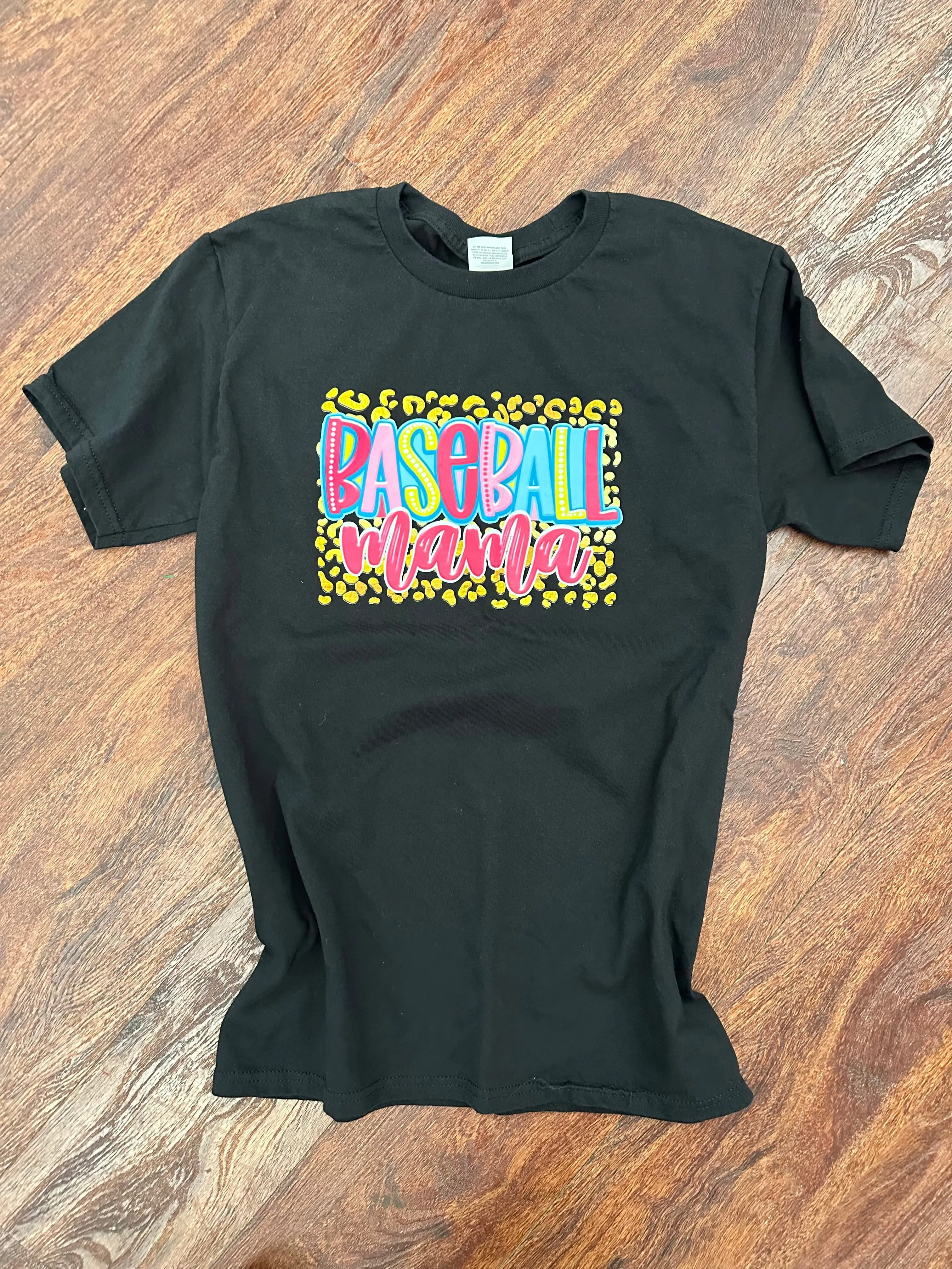 Baseball Mama Tee: Black